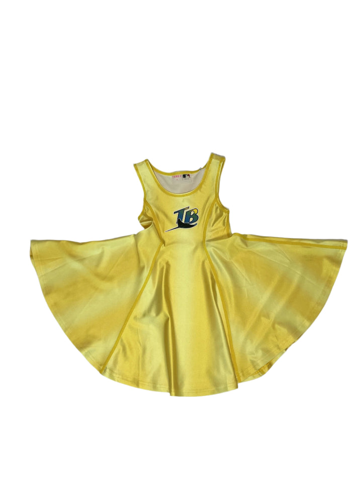 Rays Kids TEREZ Devil Rays Yellow Ombre Skater Dress