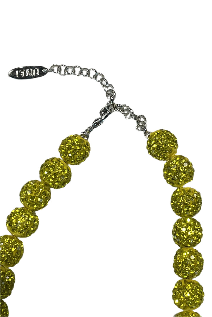 Rays Bijoux Sport Devil Rays Yellow Rhinestone Bead Necklace