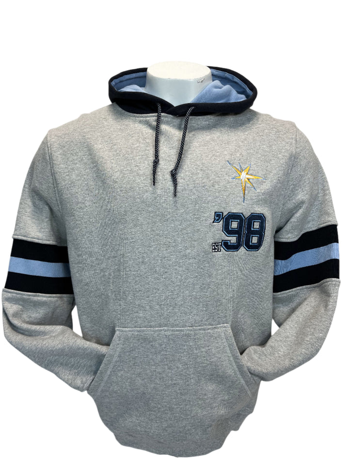 Rays Men's New Era Chenille Gray Hoodie