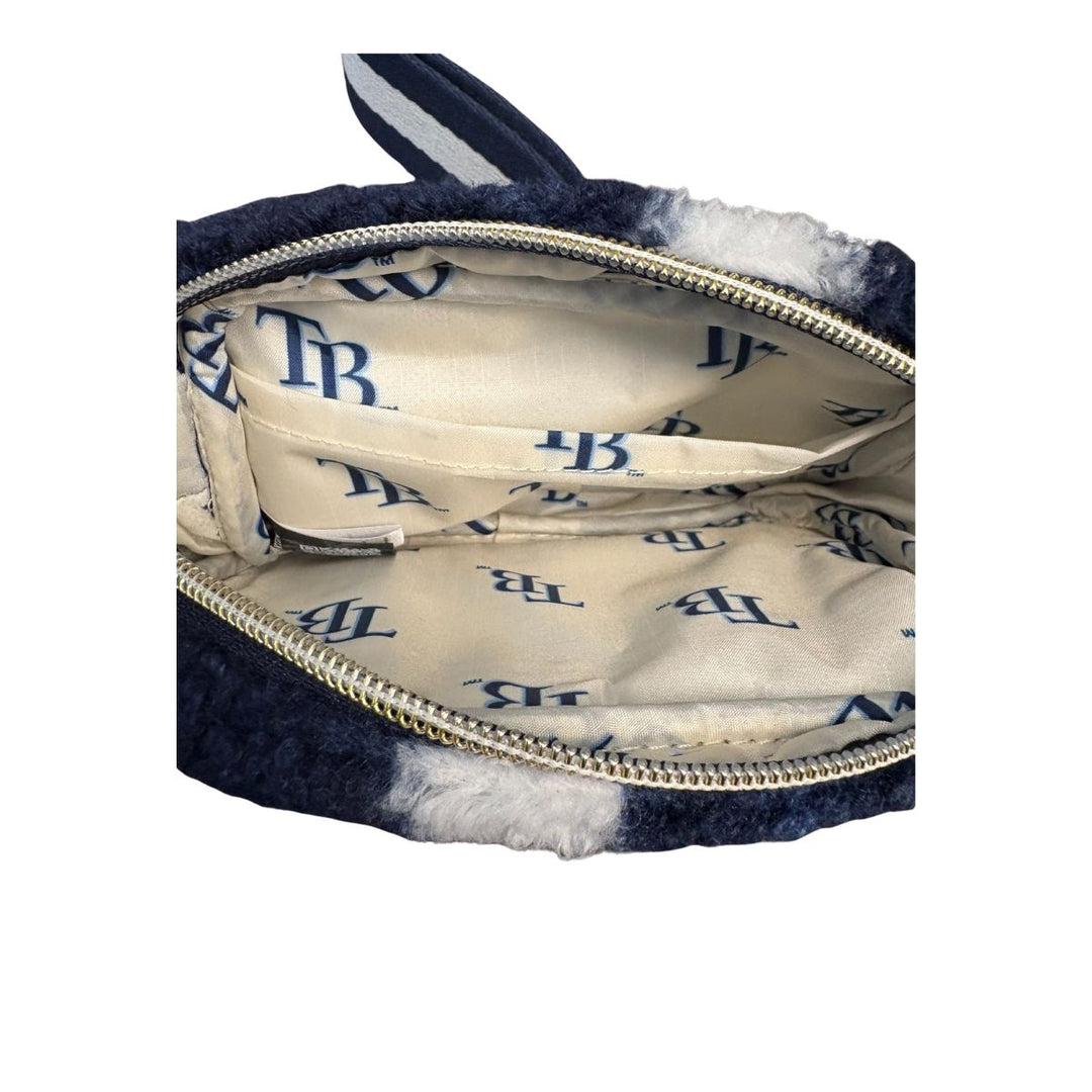 Rays Jill Martin Navy Stars Sherpa Wordmark Fanny Pack