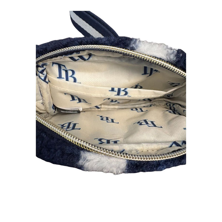 Rays Jill Martin Navy Stars Sherpa Wordmark Fanny Pack