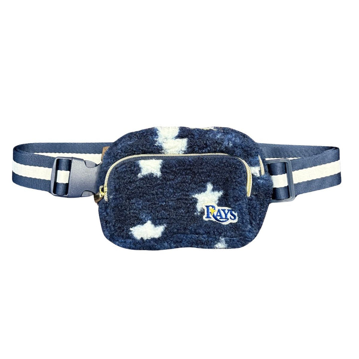 Rays Jill Martin Navy Stars Sherpa Wordmark Fanny Pack