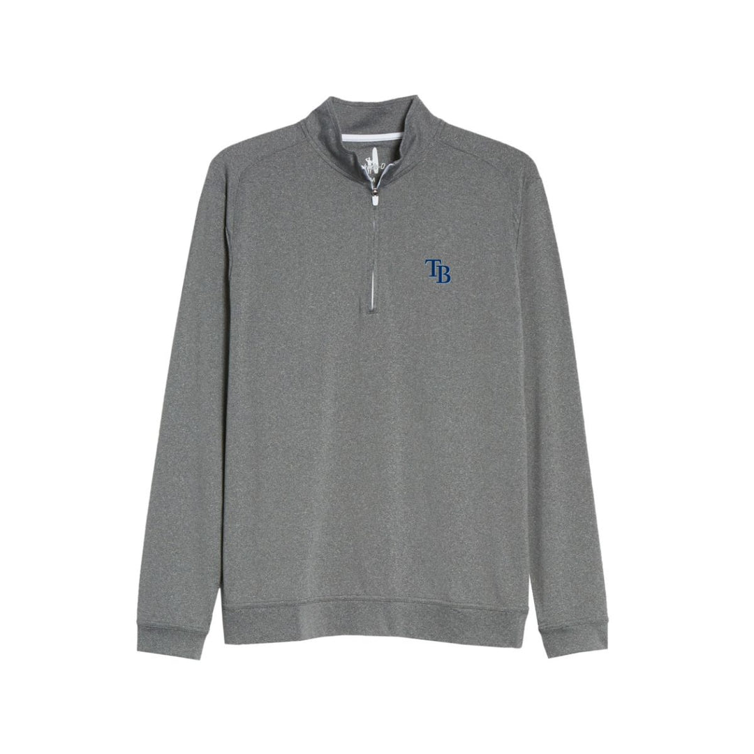 Rays Men's Johnnie-O Gray JO Flex TB 1/4 Zip Pullover
