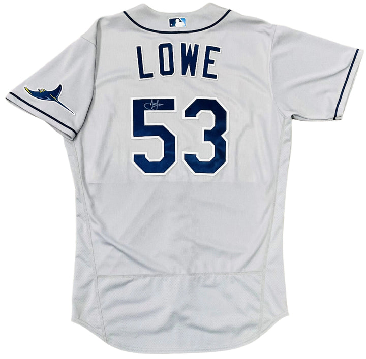 Rays Josh Lowe Team Issued Authentic Autographed Gray Jersey