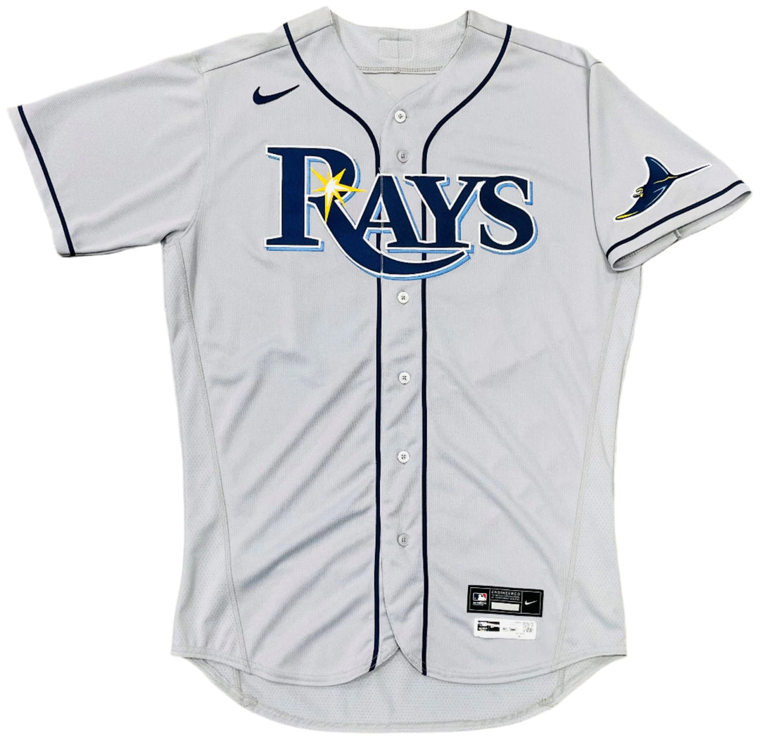 Rays Josh Lowe Team Issued Authentic Autographed Gray Jersey