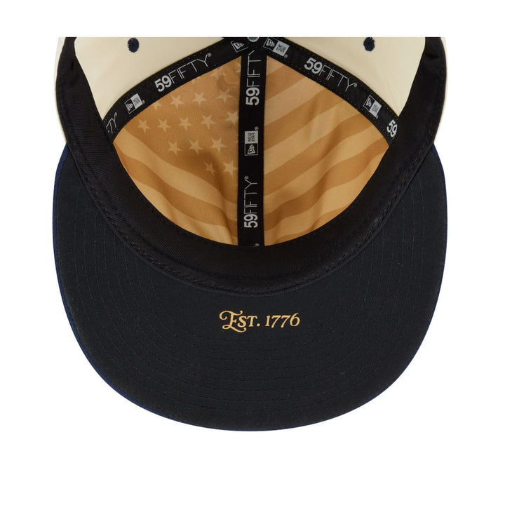 Rays New Era Cream Navy 2026 Fourth of July USA 250 59Fifty Fitted Hat