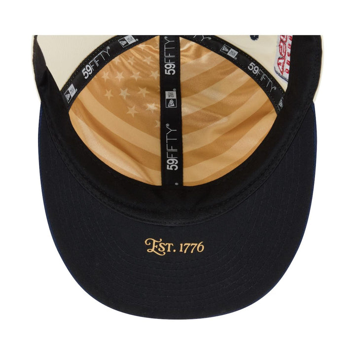 Rays New Era Cream Navy 2026 Fourth of July USA 250 Low Profile 59Fifty Fitted Hat