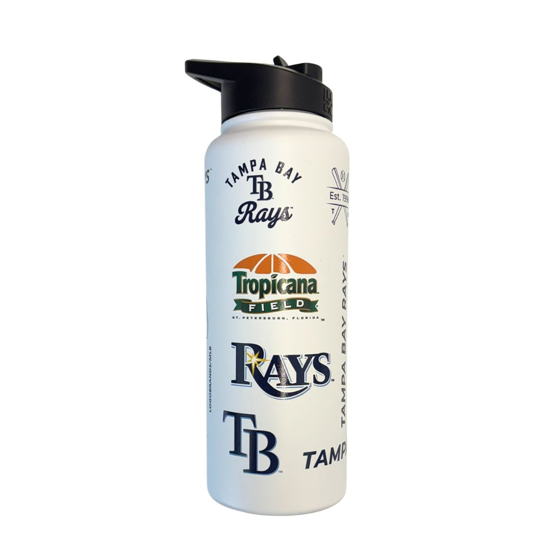 Rays Logo Brands White Dreamweave Quencher Bottle 34 oz Water Bottle