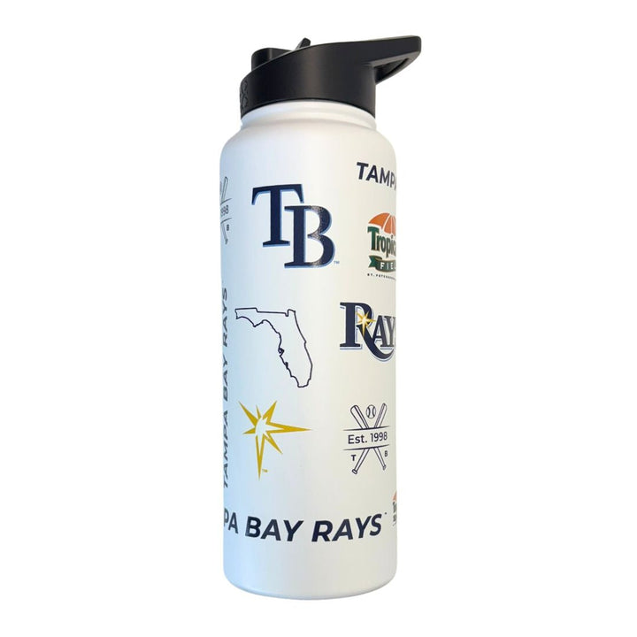 Rays Logo Brands White Dreamweave Quencher Bottle 34 oz Water Bottle