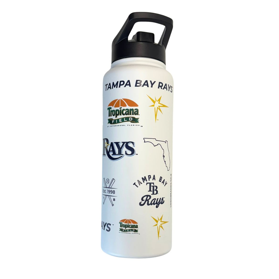 Rays Logo Brands White Dreamweave Quencher Bottle 34 oz Water Bottle