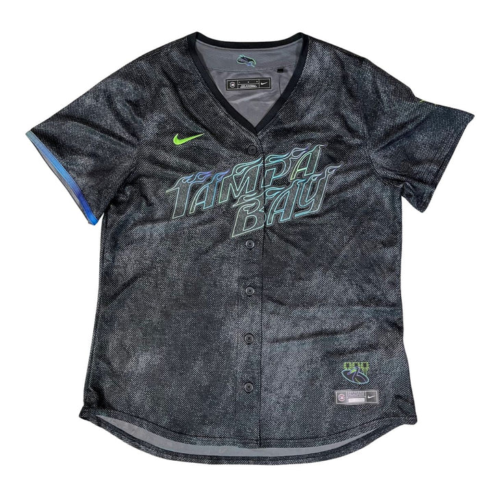 Rays Women's Nike Charcoal Grey Brandon Lowe City Connect Limited Replica Jersey