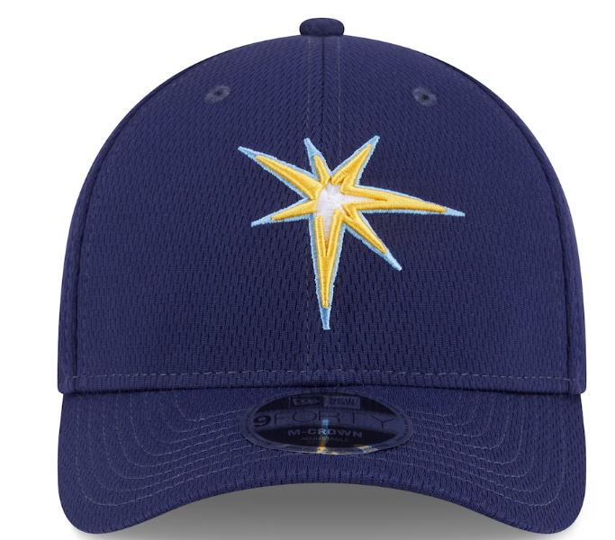 Rays New Era Navy Burst 2025 Clubhouse 9Forty M-Crown Snapback Hat