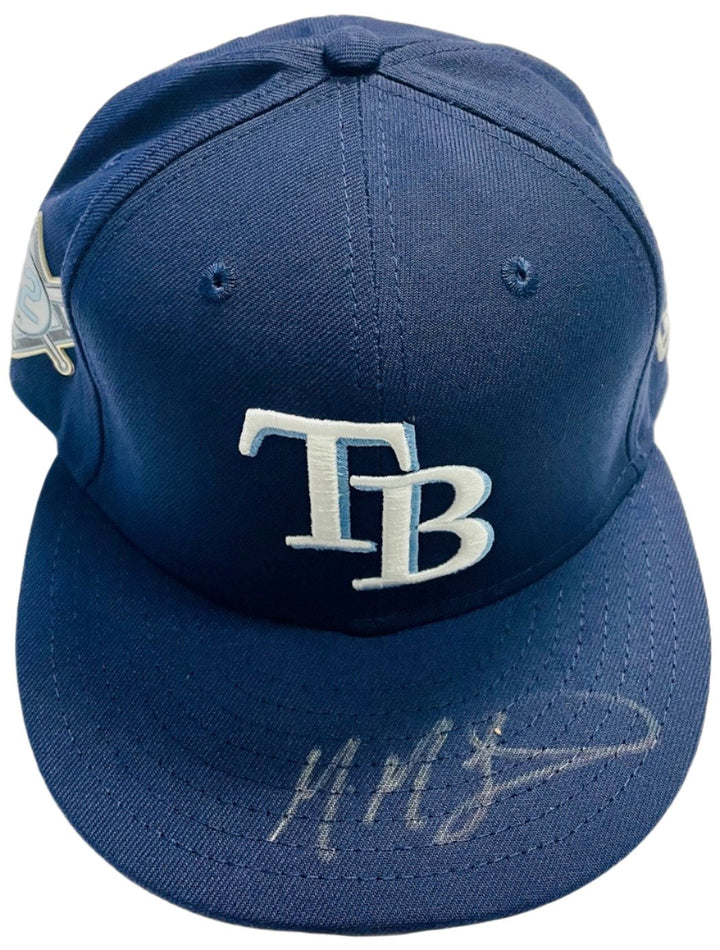 Rays Manuel Margot Game Used Authentic Autographed Jackie Robinson Day Hat