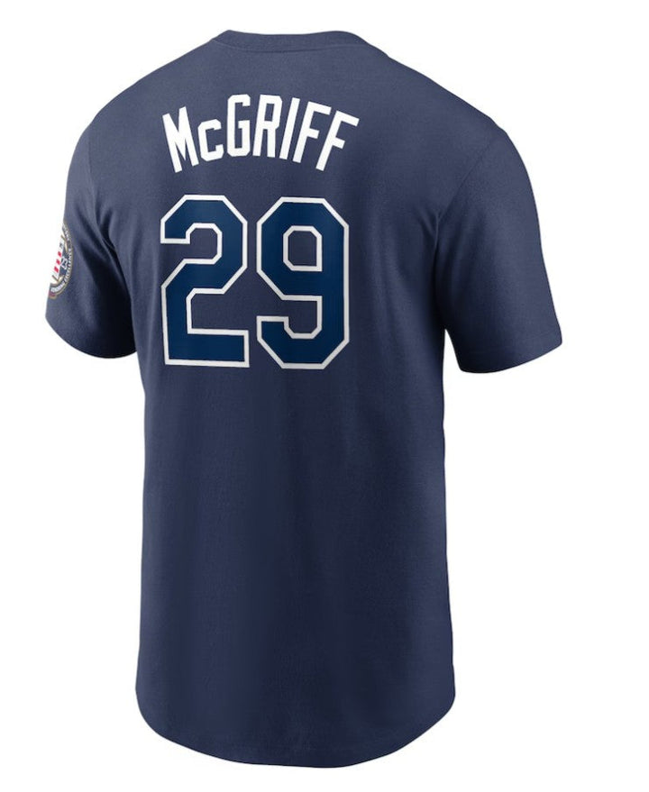 Rays Men's Nike Navy McGriff Name and Number T-Shirt