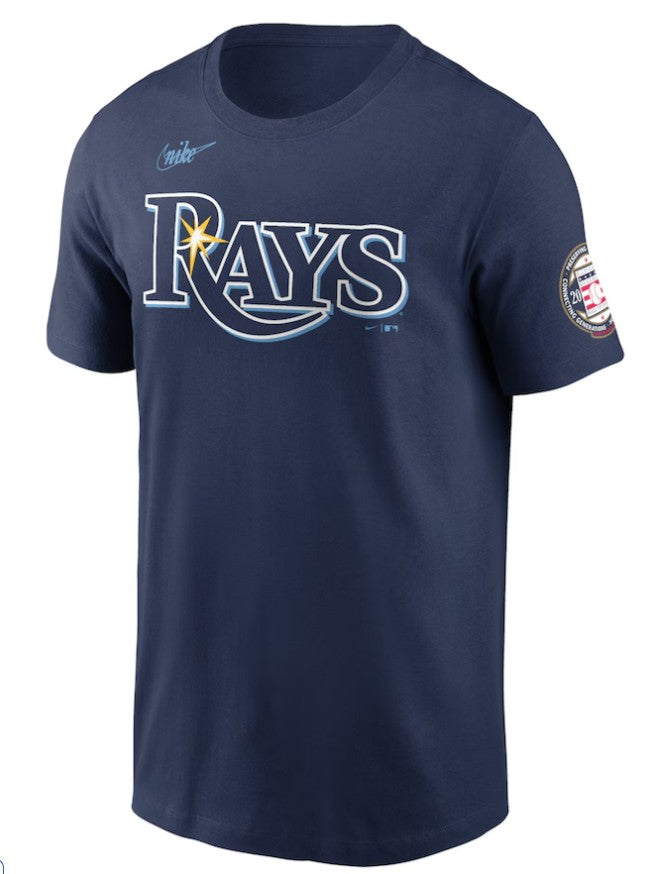 Rays Men's Nike Navy McGriff Name and Number T-Shirt