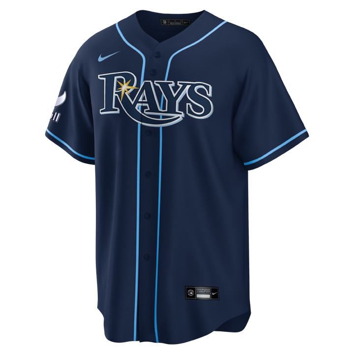 Rays Men's Nike Alternate Navy Replica Jersey