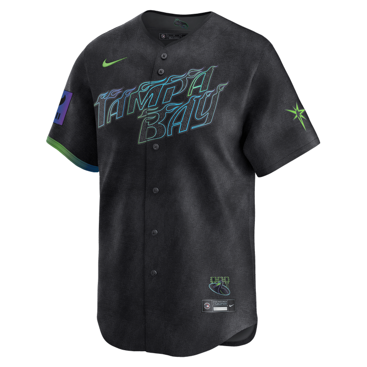 Rays Nike Charcoal Grey City Connect Limited Replica Jersey