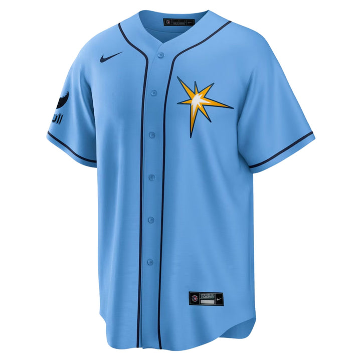 Rays Men's Nike Columbia Blue Burst Replica Jersey