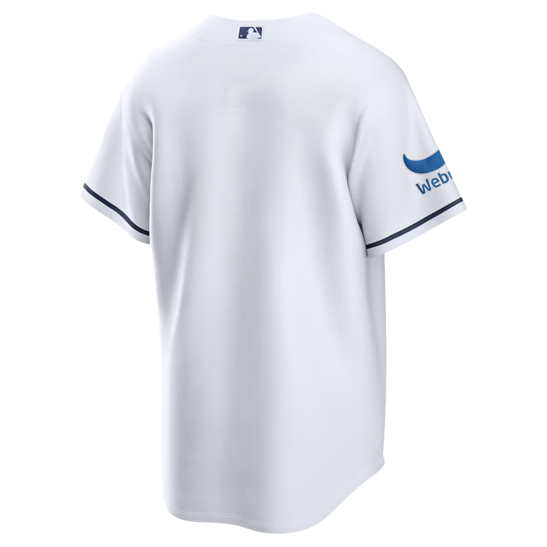 Rays Men's Nike White Devil Rays Replica Jersey - Home