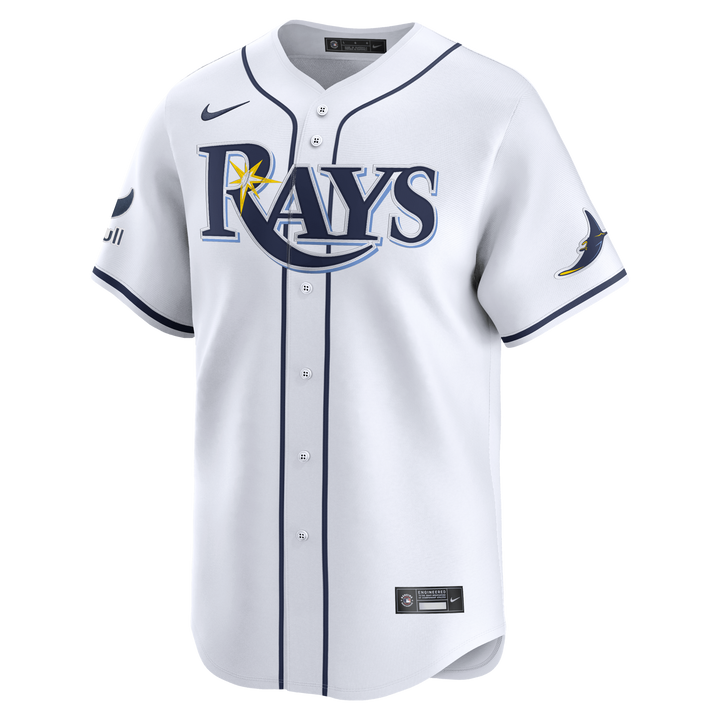 Rays Men's Nike White Vapor Limited Jersey