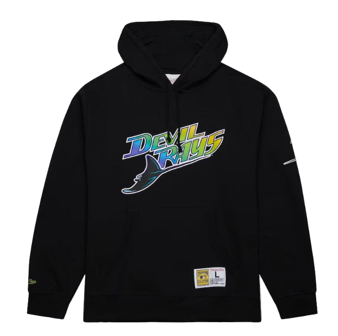 Rays Men's Mitchell & Ness Black Devil Rays Game Time Fleece Hoodie
