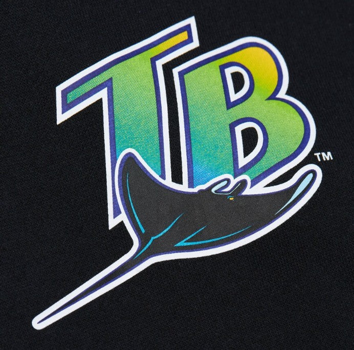 Rays Men's Mitchell & Ness Black Devil Rays Game Time Fleece Hoodie