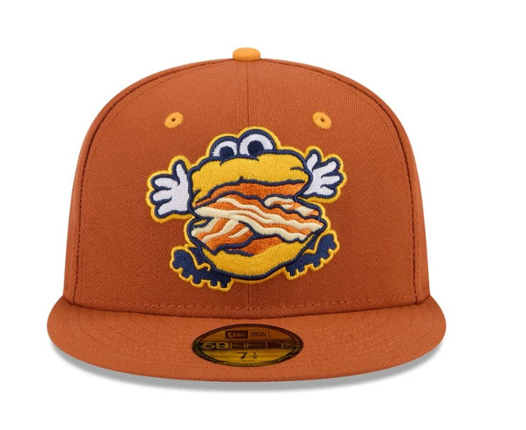 Rays New Era Montgomery Biscuits Bacon Theme Night 59Fifty Fitted Hat