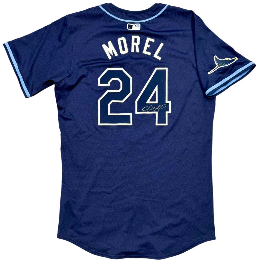 Rays Christopher Morel Team Issued Authentic Autographed Navy Jersey