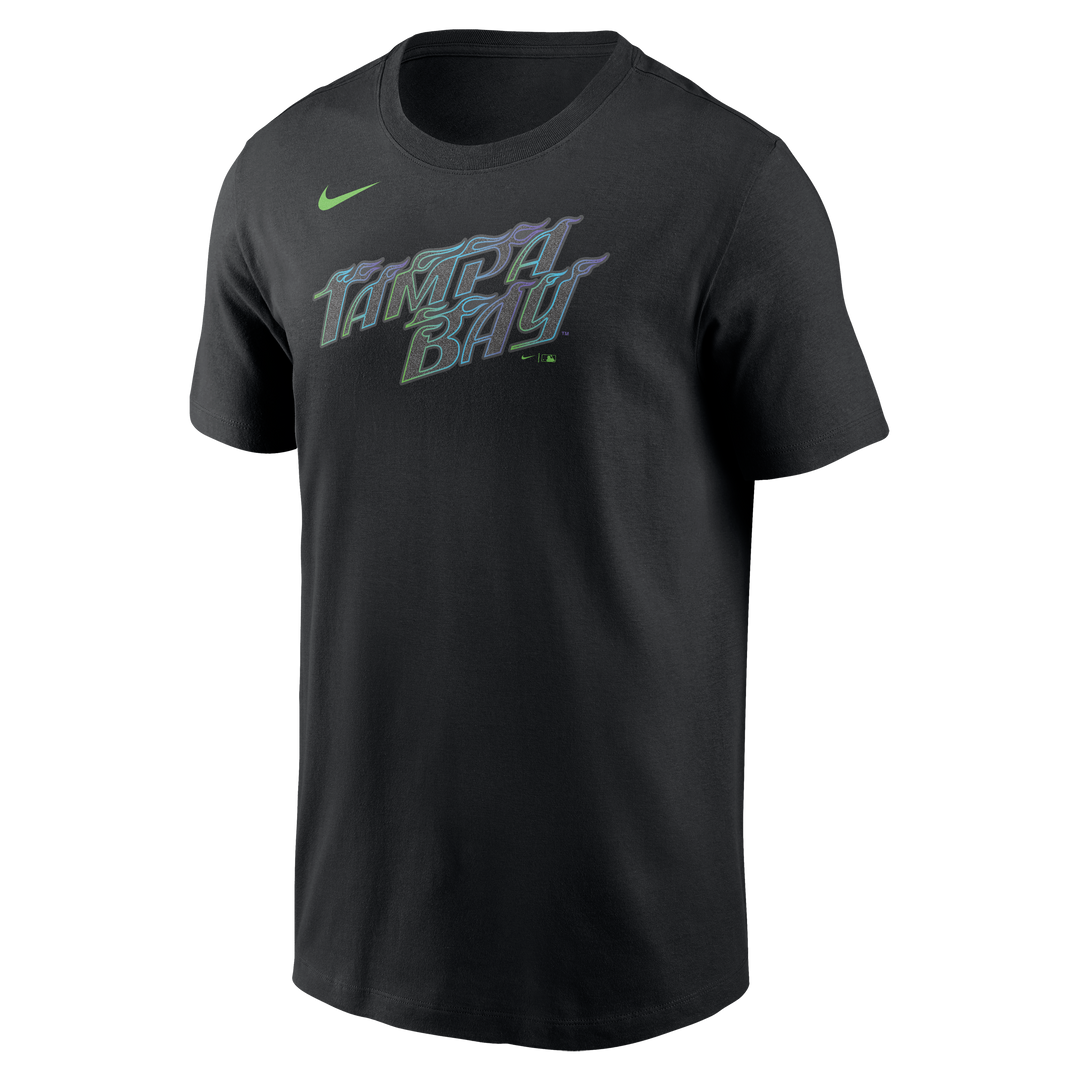 Rays Men's Nike Black City Connect Tampa Bay Wordmark T-Shirt