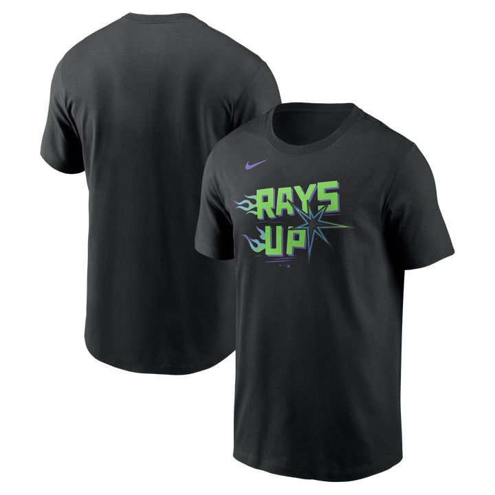 Rays Men's Nike Black City Connect Rays Way Gradient Burst T-Shirt