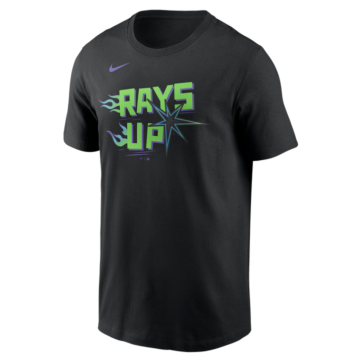 Rays Men's Nike Black City Connect Rays Way Gradient Burst T-Shirt