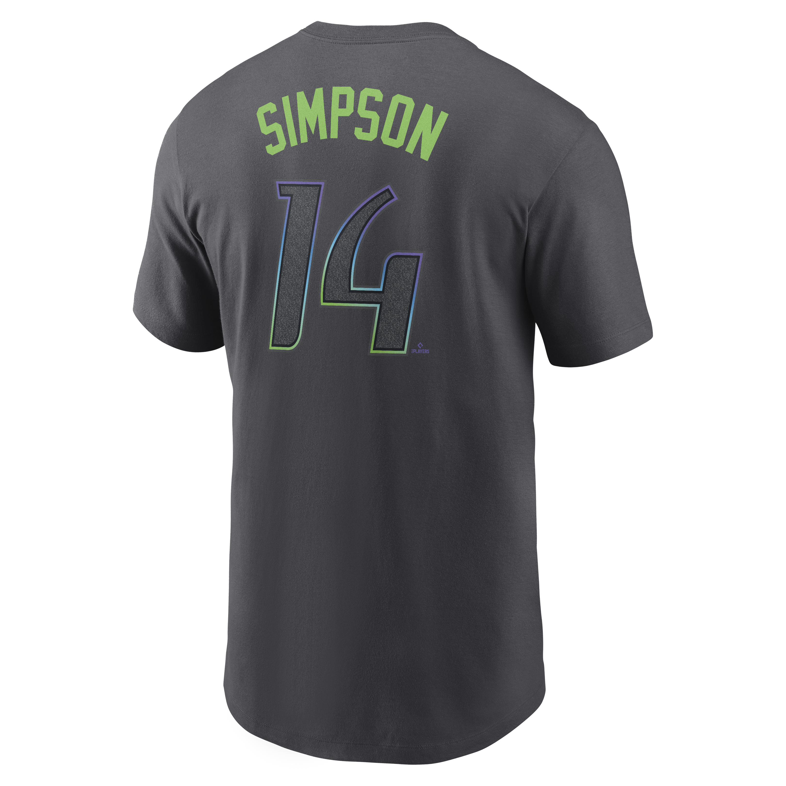 【AFB】FOOTBALL TEE GREY Rays Men's Nike Charcoal Grey City Connect Chandler Simpson