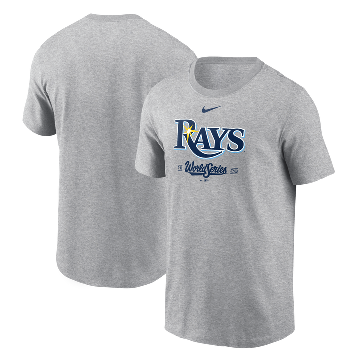 Rays Nike Gray 2026 World Series Wordmark T-Shirt