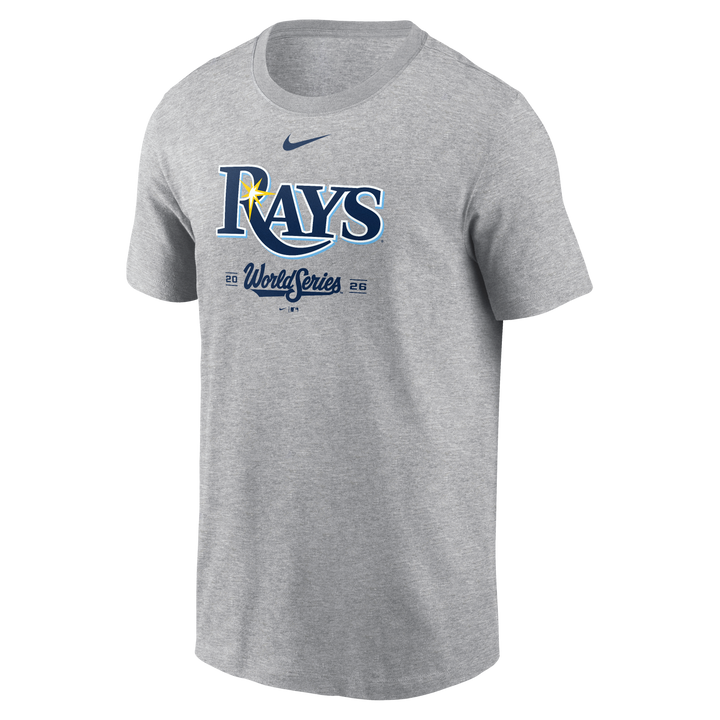 Rays Nike Gray 2026 World Series Wordmark T-Shirt