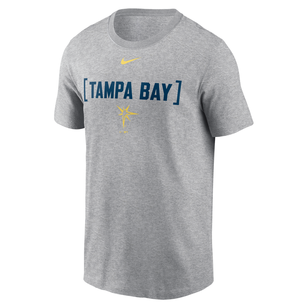 Rays Men's Nike Grey Tampa Bay Burst T-Shirt