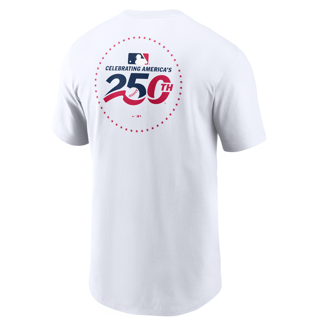 Rays Nike White Men's Celebrating America's 250th Logo T-Shirt