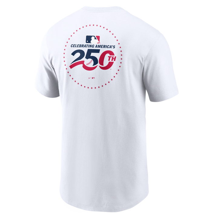 Rays Nike White Men's Celebrating America's 250th Logo T-Shirt