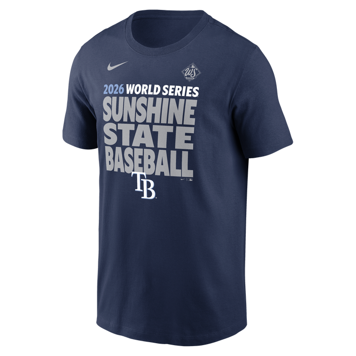 Rays Nike Navy 2026 World Series Sunshine State Baseball Cotton T-Shirt