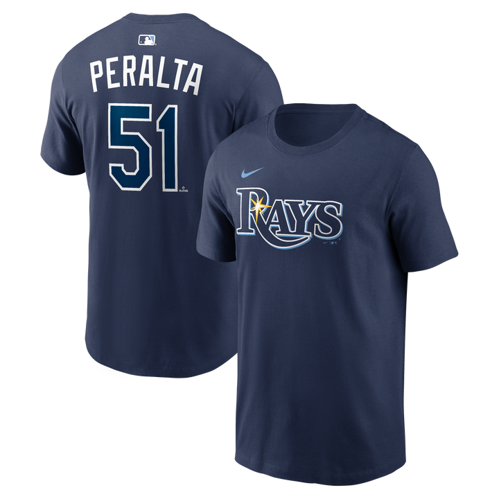 Rays Nike Navy Freddy Peralta Player Tee