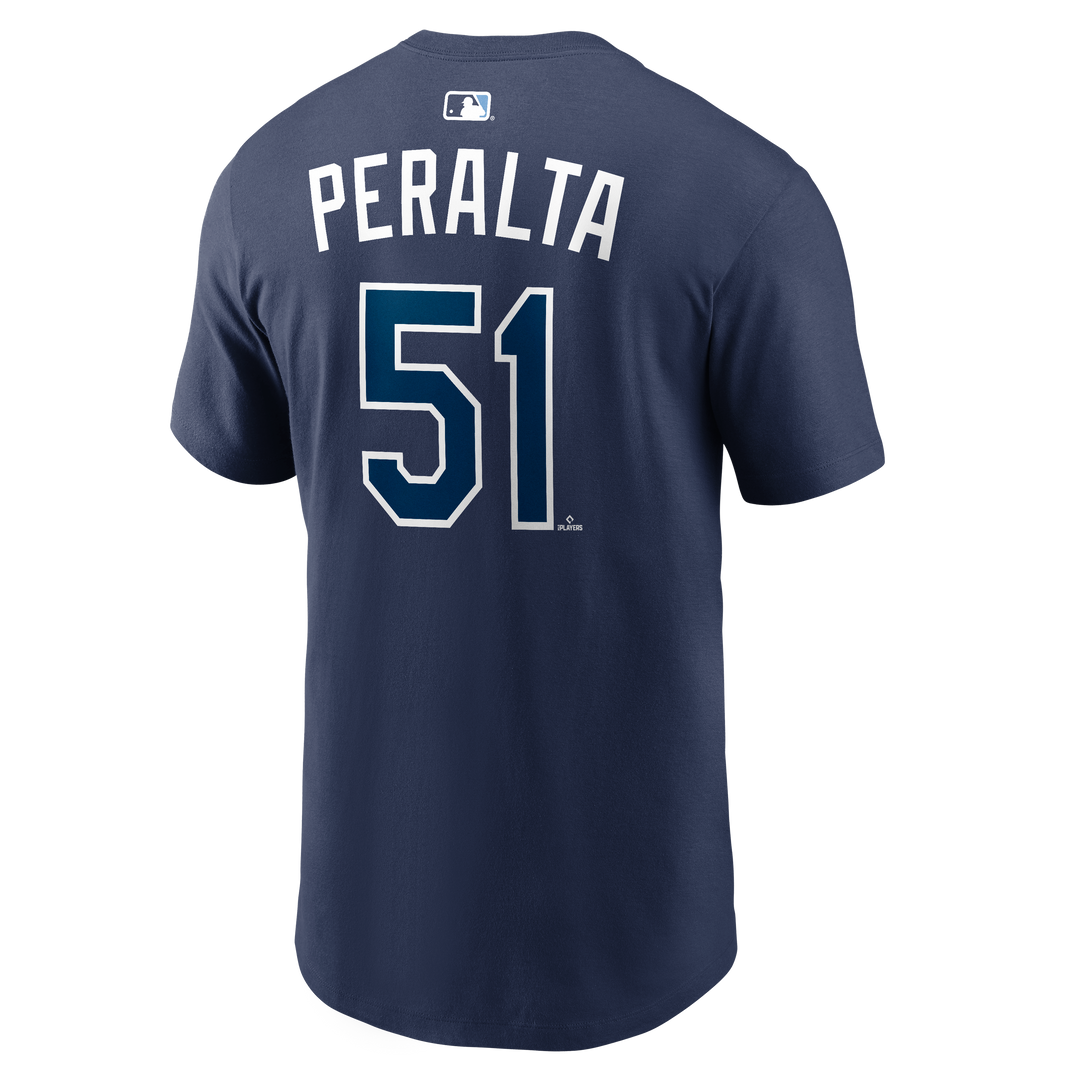 Rays Nike Navy Freddy Peralta Player Tee