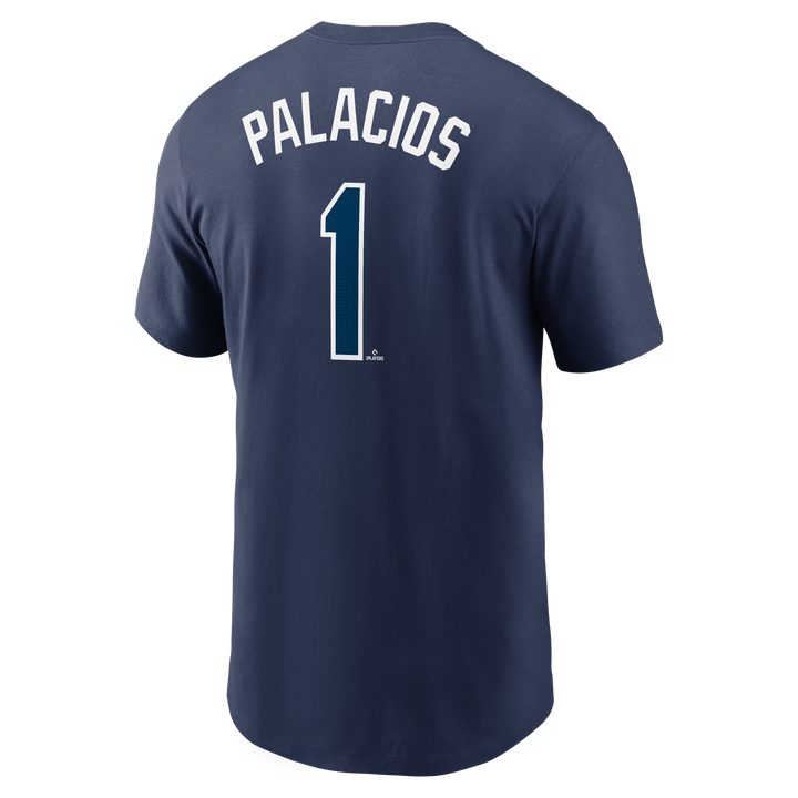 Rays Nike Navy Richie Palacios 2025 Name and Number T-Shirt