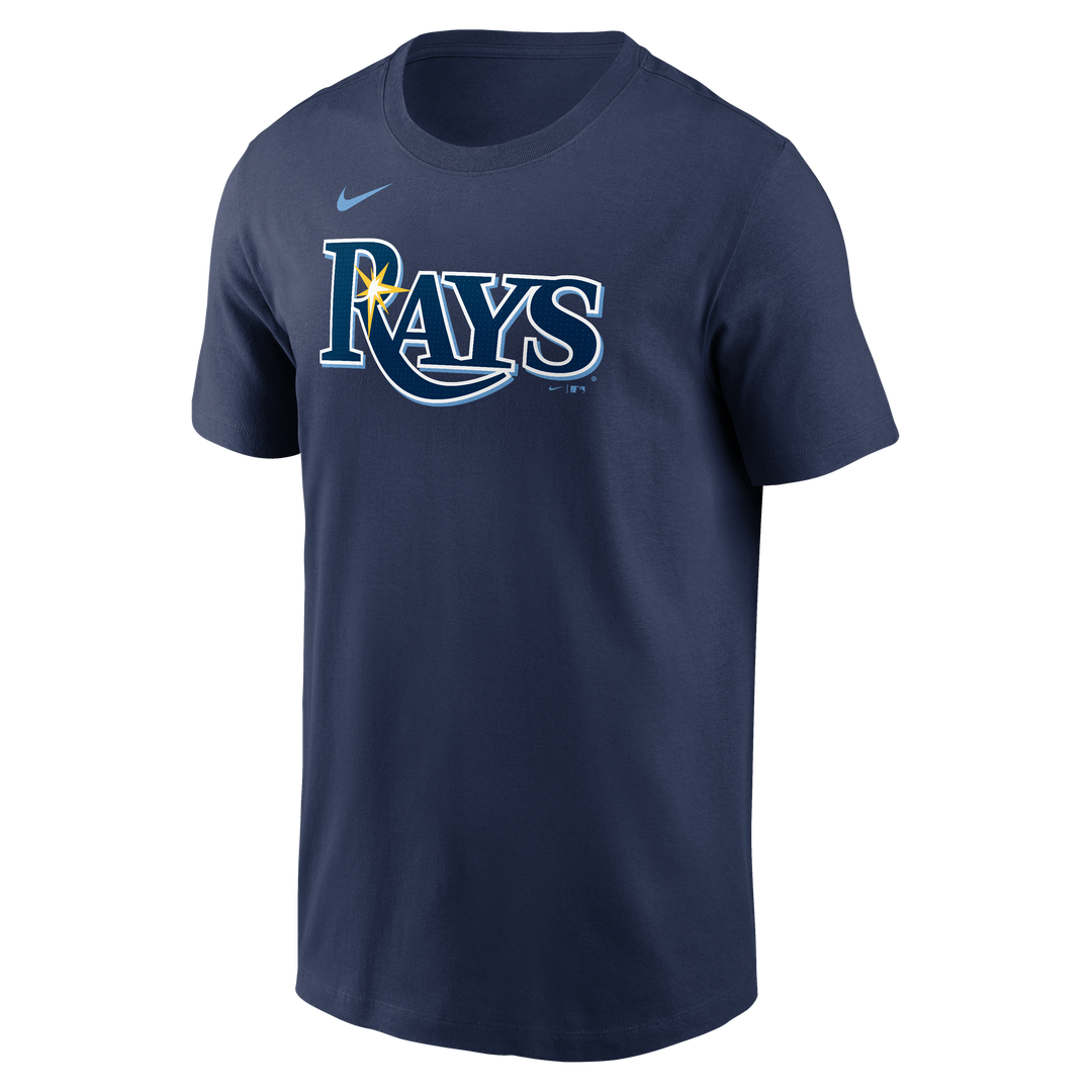 Rays Nike Navy Chandler Simpson 2025 Name and Number T-Shirt