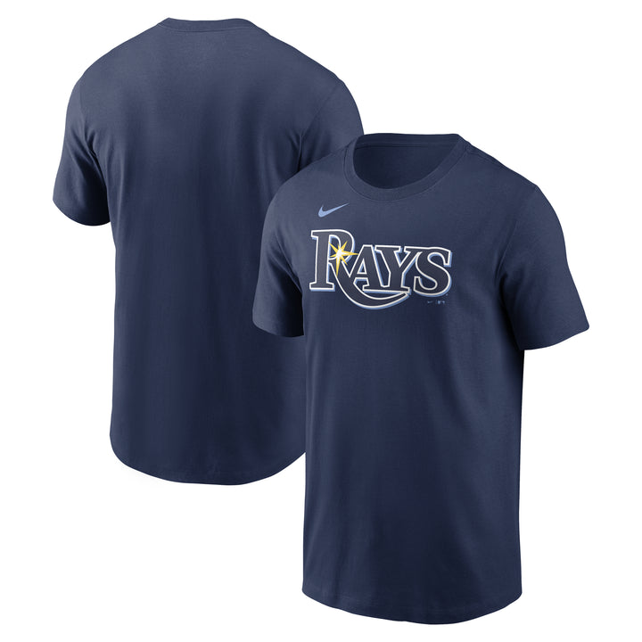 Rays Men's Nike Navy Blue Wordmark Dri Fit T-Shirt