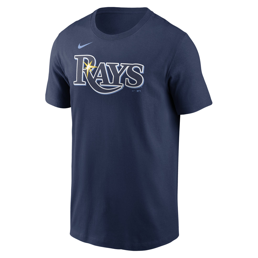 Rays Men's Nike Navy Blue Wordmark Dri Fit T-Shirt