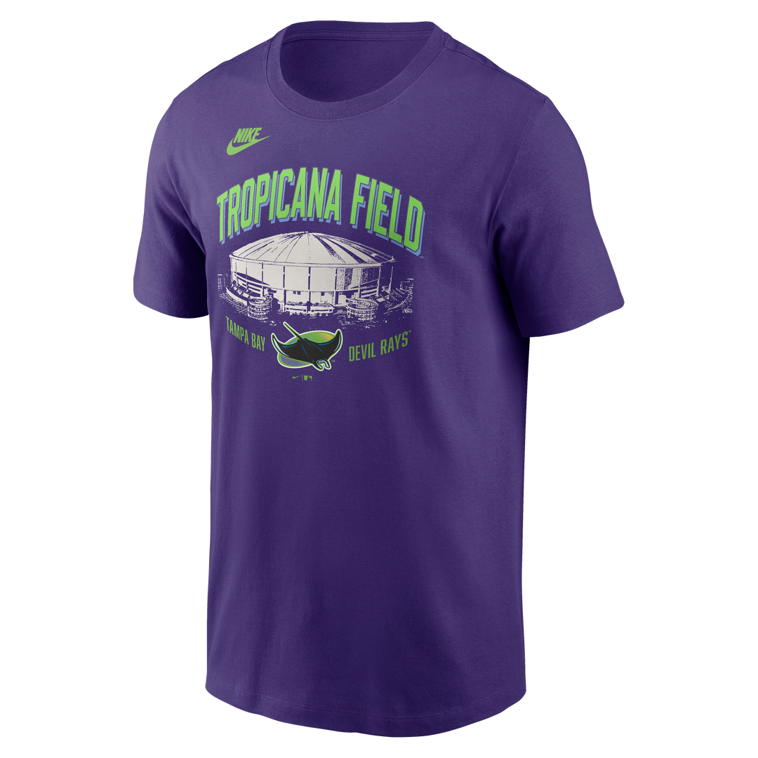 Rays Nike Purple Devil Rays Tropicana Field T-Shirt