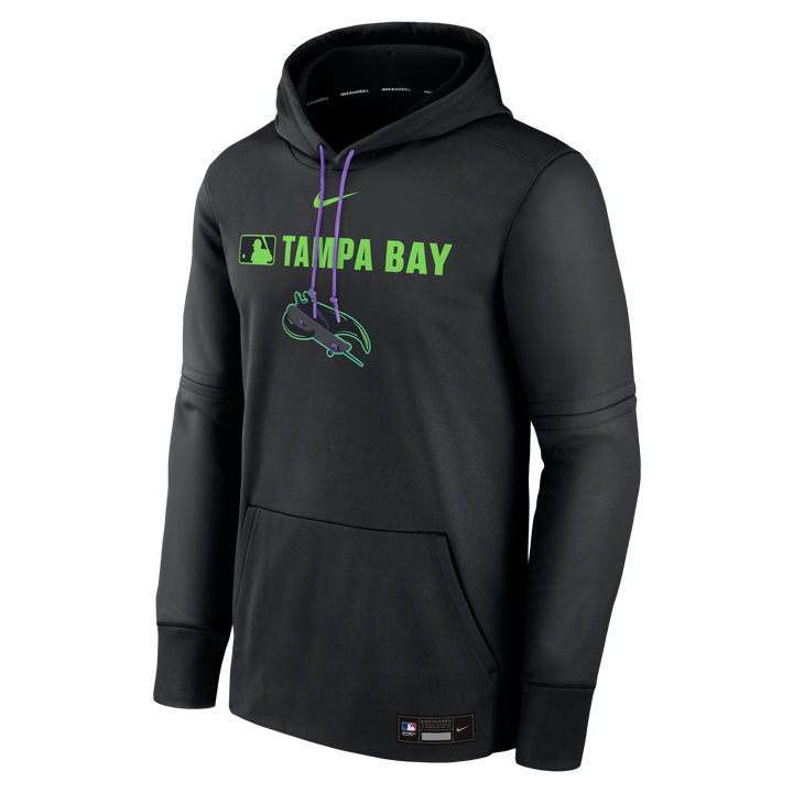 Rays Men's Nike 2025 Black City Connect Skateray Authentic Collection Therma Hoodie