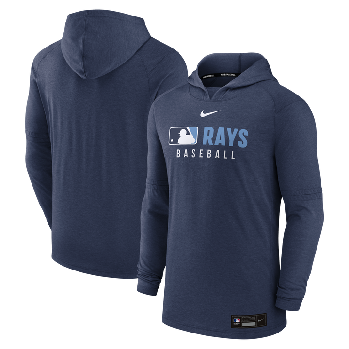 Rays Men's Nike 2025 Authentic Collection Navy Lightweight Pullover Hoodie