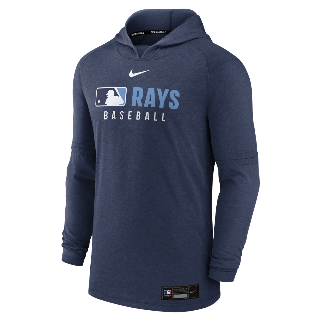 Rays Men's Nike 2025 Authentic Collection Navy Lightweight Pullover Hoodie