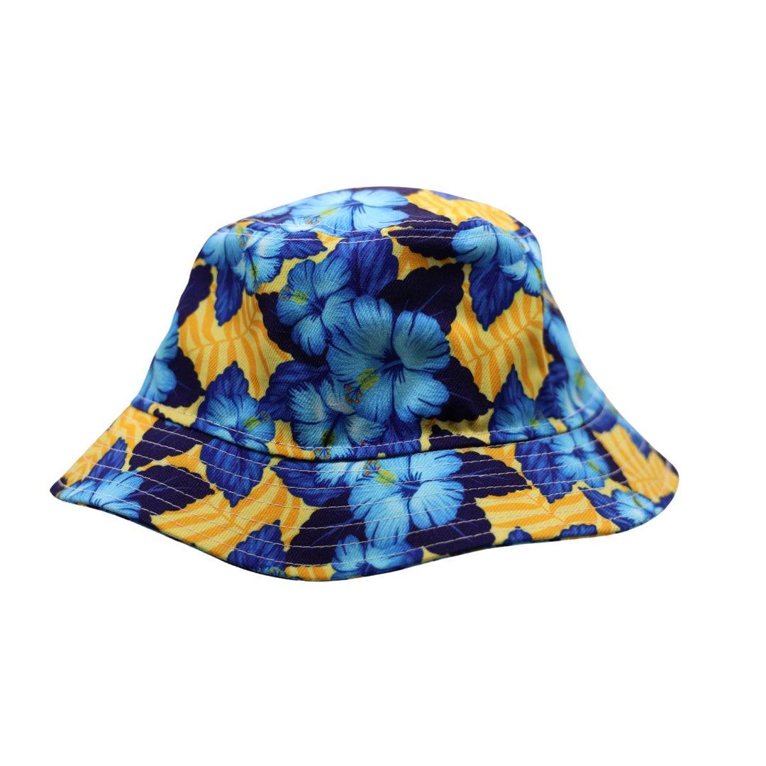 Rays New Era Yellow and Blue Devil Rays Floral Bucket Hat