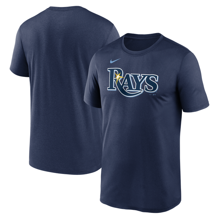 Rays Men's Nike Navy Blue 2024 Wordmark Dri Fit T-Shirt